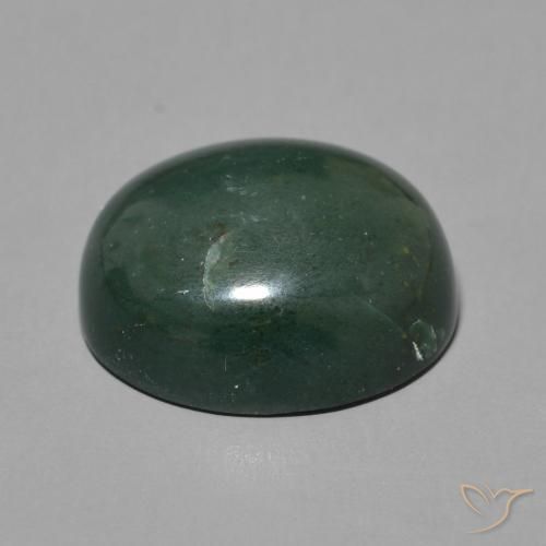 Pedra de Sangue verde escuro Natural 7.92ct, oval, Opaco