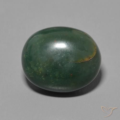 5.96ct Natural Verde médio Pedra de Sangue, oval, Opaco