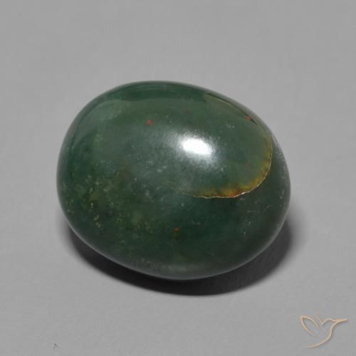 Pedra de Sangue Verde médio Natural 5.96ct, oval, Opaco