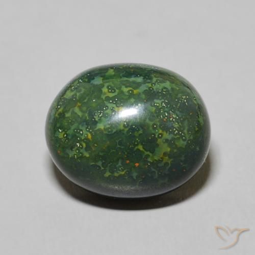 4.93ct Natural verde escuro Pedra de Sangue, oval, Opaco