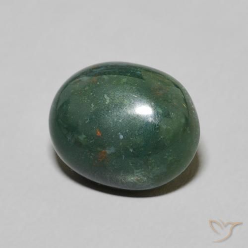 Pedra de Sangue Verde médio Natural 2.45ct, oval, Opaco