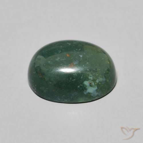 Pedra de Sangue Verde médio Natural 2.45ct, oval, Opaco
