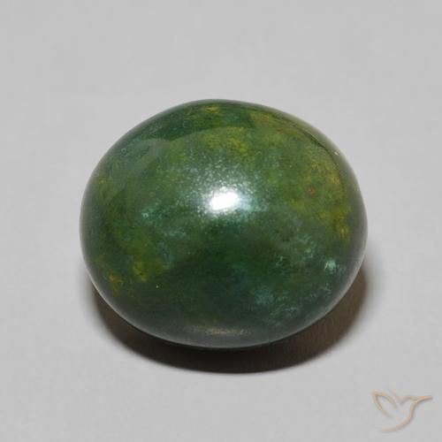 8.75ct Natural verde escuro Pedra de Sangue, oval, Opaco
