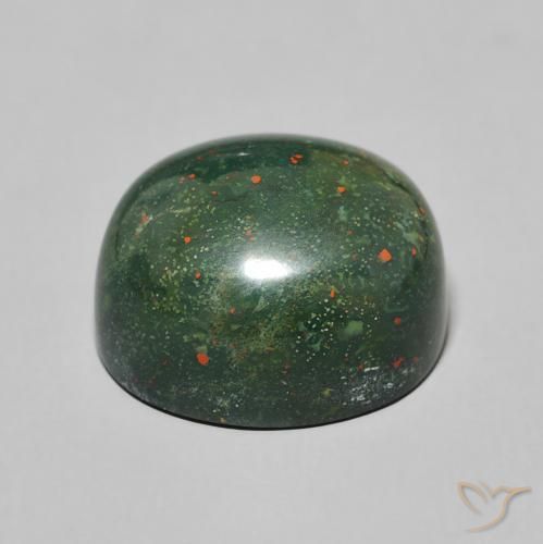 Pedra de Sangue Verde médio Natural 11.19ct, oval, Opaco