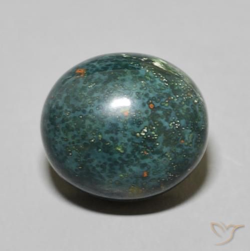 9.08ct Natural Verde escuro médio Pedra de Sangue, oval, Opaco