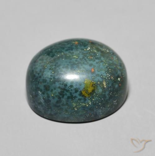 Pedra de Sangue Verde escuro médio Natural 9.08ct, oval, Opaco