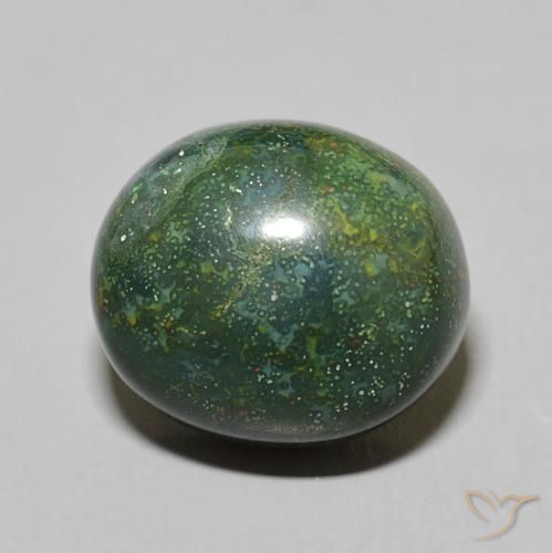 8.18ct Natural verde escuro Pedra de Sangue, oval, Opaco