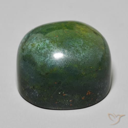 Pedra de Sangue Verde médio Natural 47.84ct, oval, Opaco