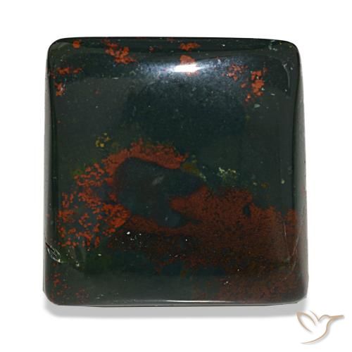 19.71ct verde pedra de sangue, quadrado, opaco