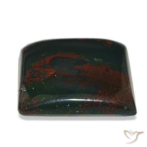 Pedra de sangue verde natural 19,71ct, quadrado, opaco