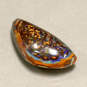 Opala boulder multicolorido natural 10,16ct, forma extravagante, opaco