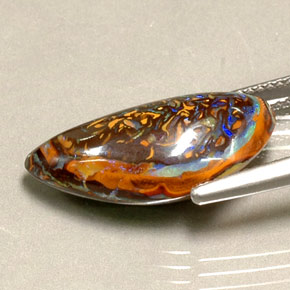 Opala boulder multicolorido natural 10,16ct, forma extravagante, opaco