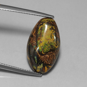 Opala boulder multicolorido natural 11,02ct, forma extravagante, opaco