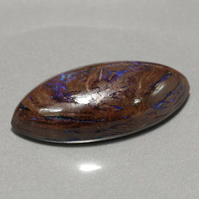 Opala boulder multicolorido natural 10,25ct, marquise, opaco