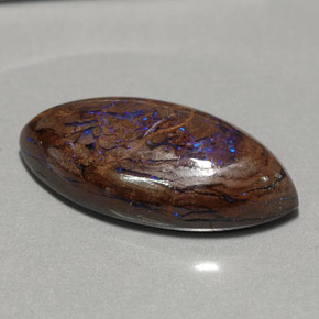 Opala boulder multicolorido natural 10,25ct, marquise, opaco