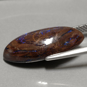 Opala boulder multicolorido natural 10,25ct, marquise, opaco