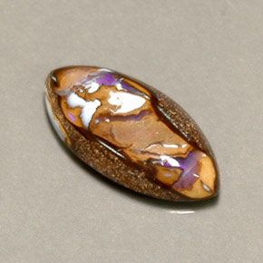 Opala de Pedra Multicolorido Natural 4.34ct, Marquesa, Opaco