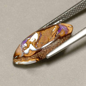 Opala de Pedra Multicolorido Natural 4.34ct, Marquesa, Opaco