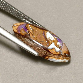 Opala de Pedra Multicolorido Natural 4.34ct, Marquesa, Opaco