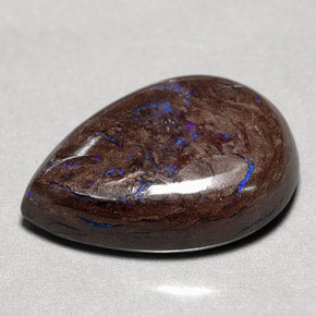 Opala boulder multicolorido natural 14,97ct, formato de pêra, opaco