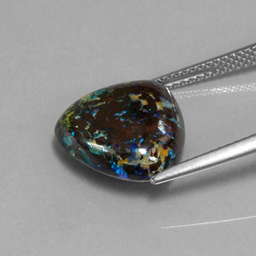 Opala boulder multicolorido natural 7,96ct, trillion, opaco