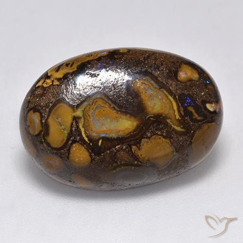 13.14ct Natural Multicolorido Opala de Pedra, oval, Opaco