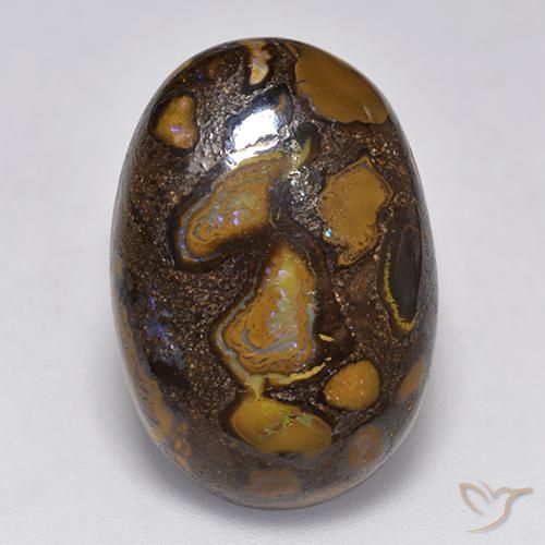 Opala de Pedra Multicolorido Natural 13.14ct, oval, Opaco