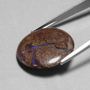 Opala de Pedra Multicolorido Natural 14.62ct, Corte Redondo, Opaco