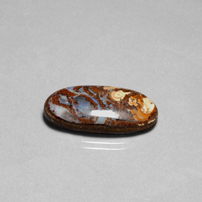 Opala de Pedra Multicolorido Natural 14.49ct, Corte Oval, Opaco