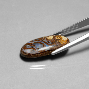 Opala de Pedra Multicolorido Natural 14.49ct, Corte Oval, Opaco