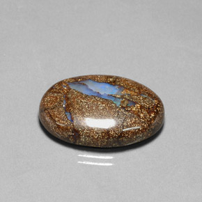 Opala boulder multicolorido natural 20,02ct, corte oval, opaco