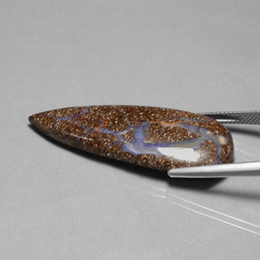 Opala boulder multicolorido natural 26,52ct, formato de pêra, opaco