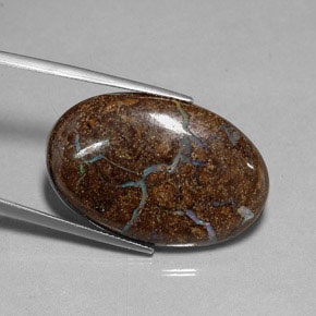 Opala de Pedra Multicolorido Natural 27.95ct, Corte Oval, Opaco