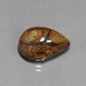 Opala de Pedra Multicolorido Natural 10.40ct, Formato de pêra, Opaco