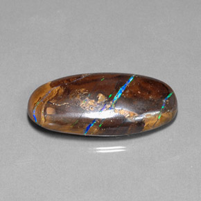 Opala de Pedra Multicolorido Natural 18.40ct, Corte Oval, Opaco