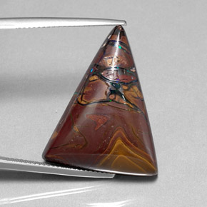 Opala boulder multicolorido natural 34,01ct, trillion, opaco
