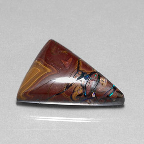 Opala boulder multicolorido natural 34,01ct, trillion, opaco