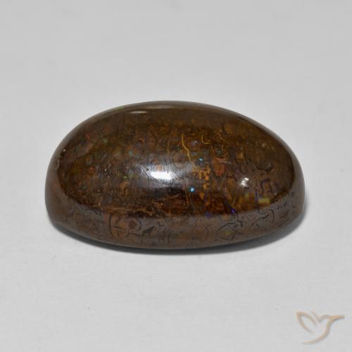 Opala de Pedra Multicolorido Natural 23.34ct, oval, Opaco