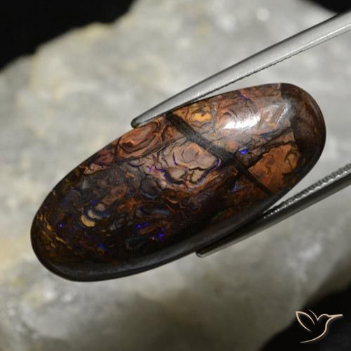 Opala de Pedra Multicolorido Natural 32.39ct, oval, Opaco