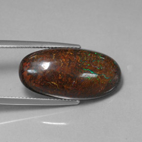 Opala de Pedra Multicolorido Natural 18.55ct, Corte Oval, Opaco