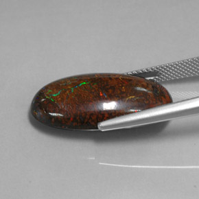 Opala de Pedra Multicolorido Natural 18.55ct, Corte Oval, Opaco