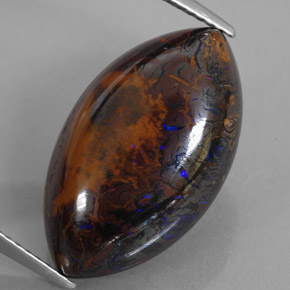 Opala de Pedra Multicolorido Natural 13.61ct, Marquesa, Opaco