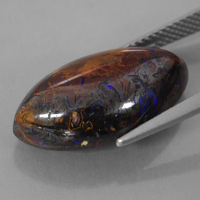 Opala de Pedra Multicolorido Natural 13.61ct, Marquesa, Opaco