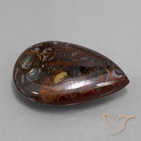 Opala de Pedra Multicolorido Natural 13.35ct, Formato de pêra, Opaco
