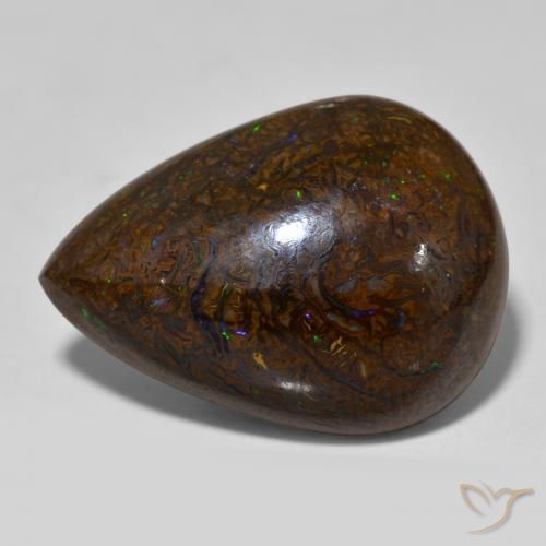 Opala de Pedra Multicolorido Natural 26.23ct, Formato de pêra, Opaco