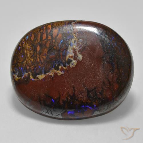 22.54ct Natural Multicolorido Opala de Pedra, oval, Opaco