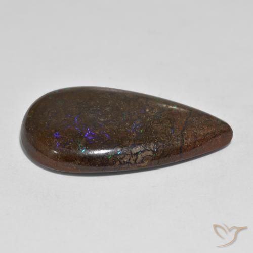 Opala de Pedra Multicolorido Natural 21.46ct, Formato de pêra, Opaco