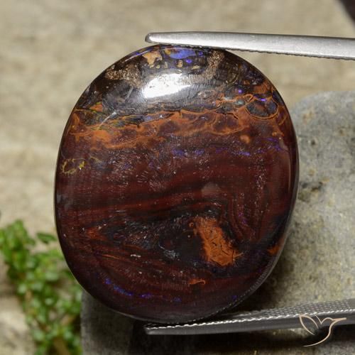 54.71ct Natural Multicolorido Opala de Pedra, oval, Opaco