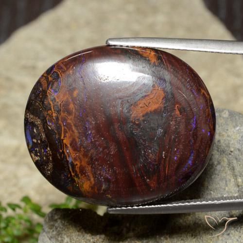 Opala de Pedra Multicolorido Natural 54.71ct, oval, Opaco
