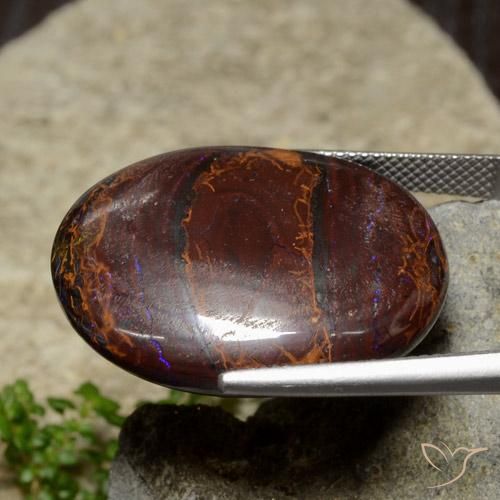Opala de Pedra Multicolorido Natural 54.71ct, oval, Opaco